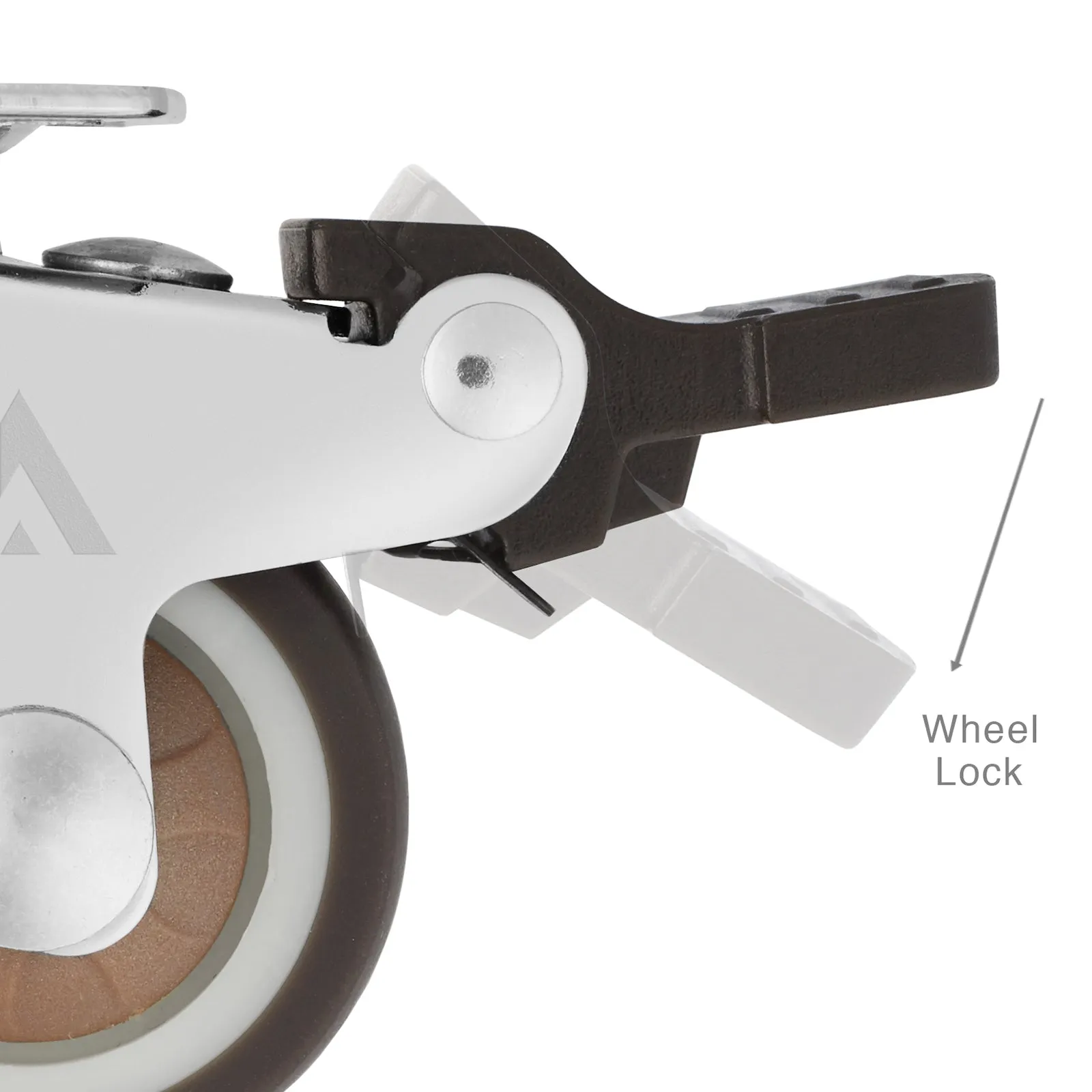 1-1/4" Wheels - Swivel Casters with Lock (Set of 4) - AmeriGrip