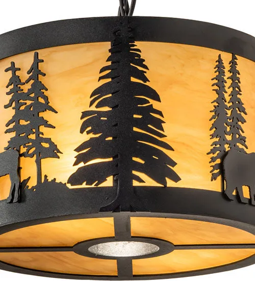10"W Wildlife at Pine Lake Pendant