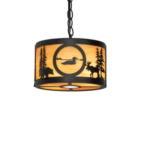 10"W Wildlife at Pine Lake Pendant