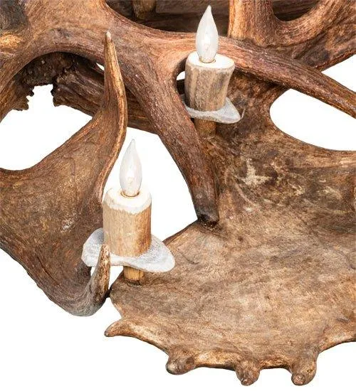12-Light Moose Antler Chandelier