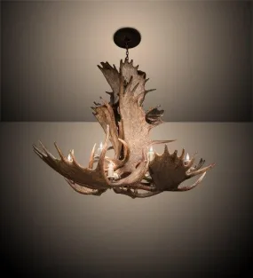 12-Light Moose Antler Chandelier
