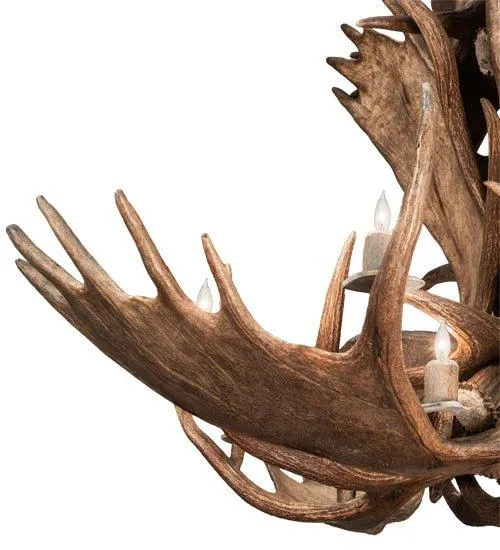 12-Light Moose Antler Chandelier
