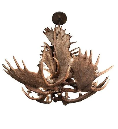 12-Light Moose Antler Chandelier