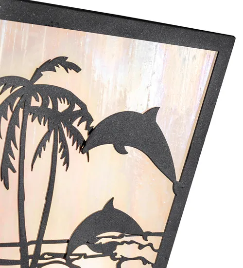 12"W Dolphin Dance Wall Sconce