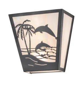 12"W Dolphin Dance Wall Sconce