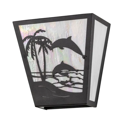 12"W Dolphin Dance Wall Sconce