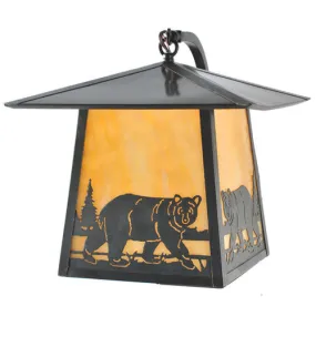 12"W Stillwater Northwoods Bear Creek Curved Arm Outdoor Wall Sconce