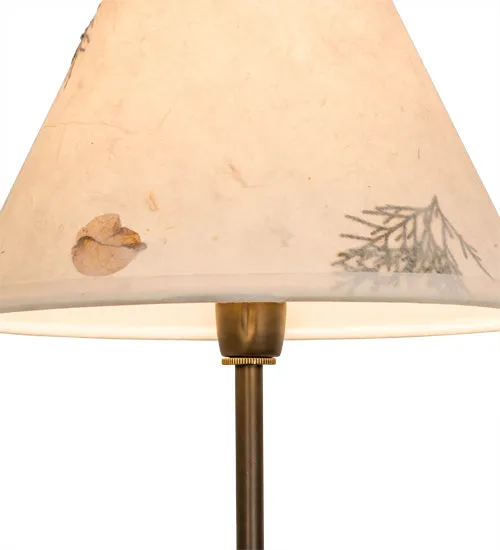 15"H Pressed Foliage Lone Moose Accent Lamp