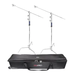 2-Photography C-Stand with Protective Carry Roller Case