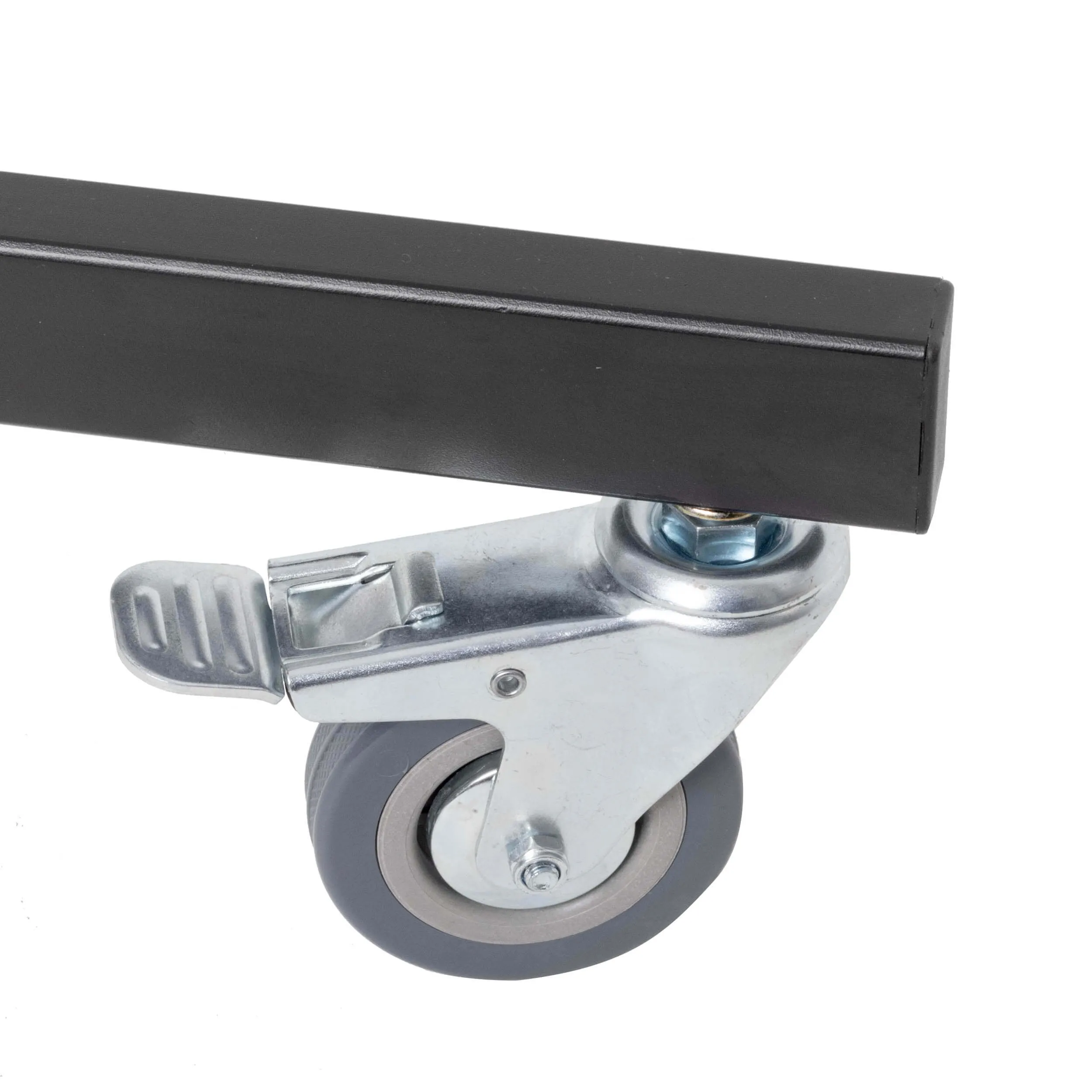 228cm Moveable Steel Tube Roller Light Stand & 2 Tier Extension