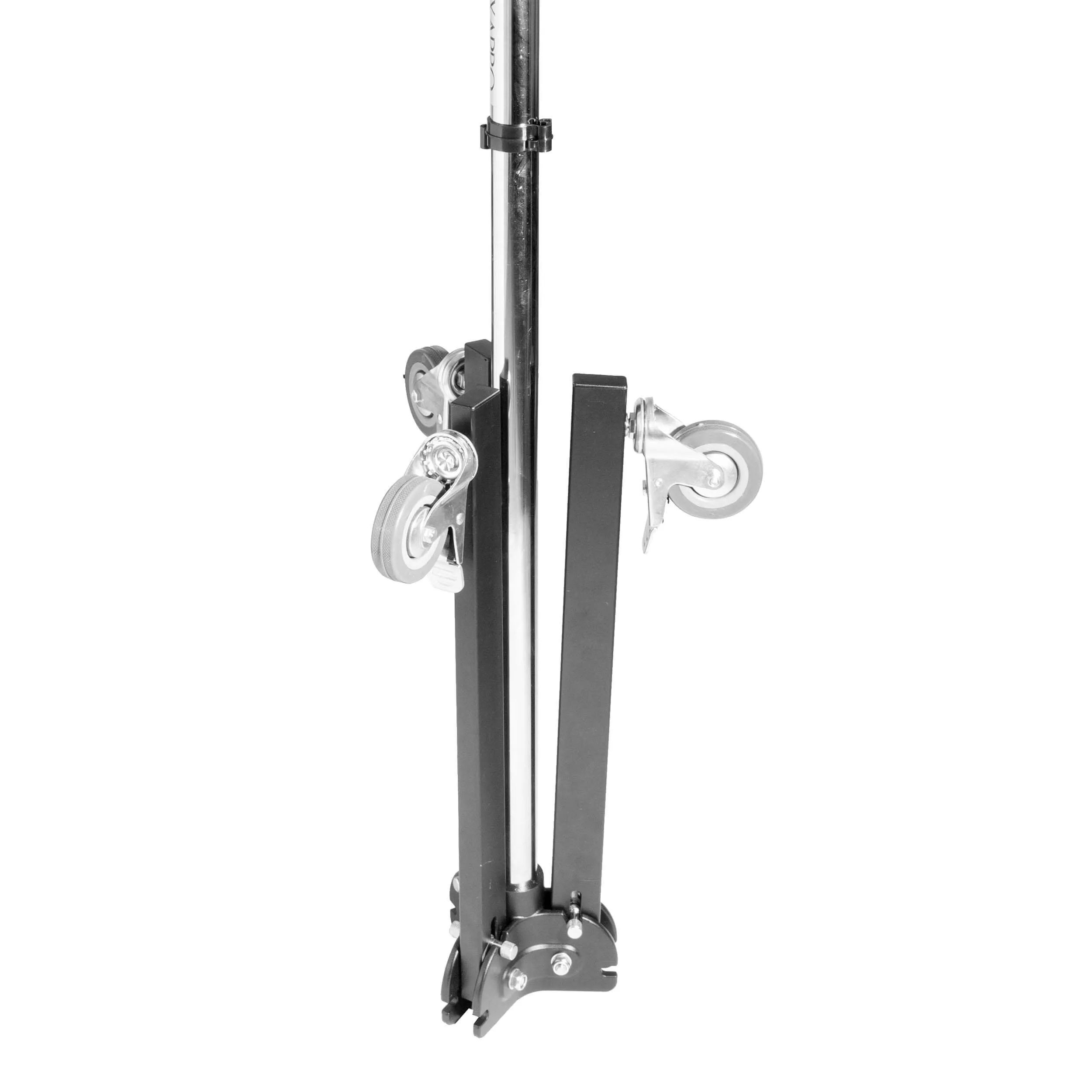 228cm Moveable Steel Tube Roller Light Stand & 2 Tier Extension