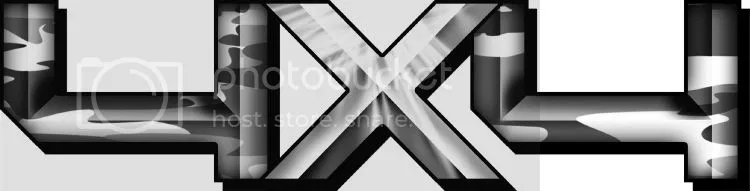 3.0"x12" 4x4 hard edge traditional urban high resolution truck bed or car side vinyl graphic decals.