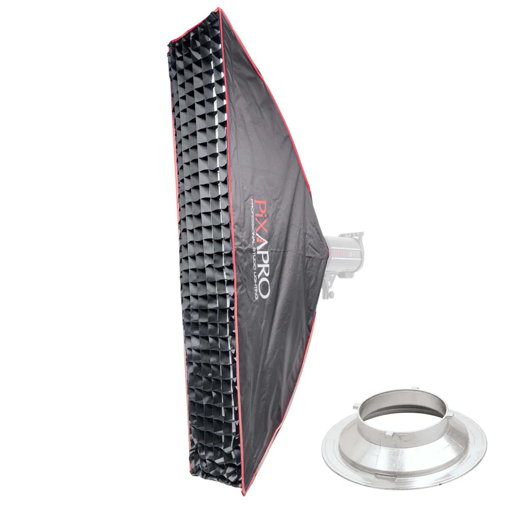 30x140cm (11.8"x55.1") Quick Installation Strip Umbrella Softbox with 4cm Grid