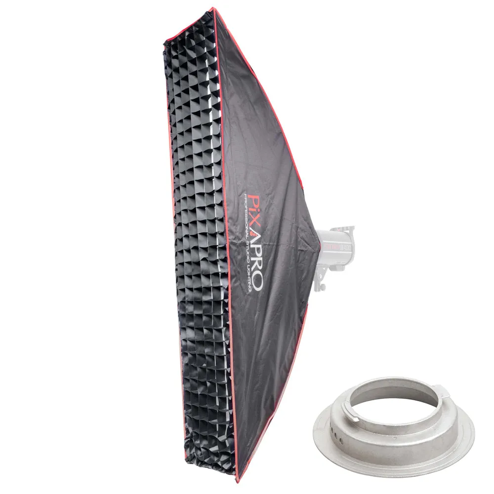 30x140cm (11.8"x55.1") Quick Installation Strip Umbrella Softbox with 4cm Grid