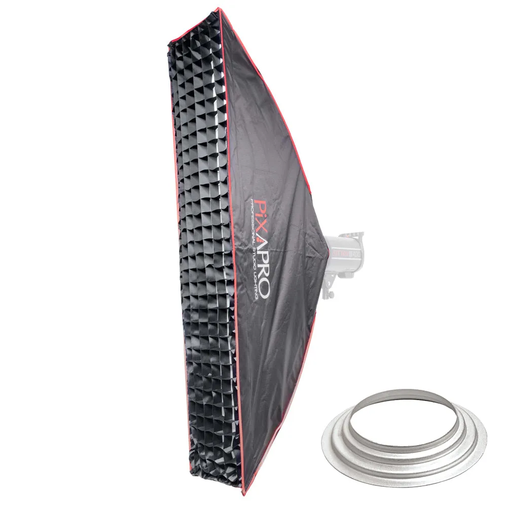 30x140cm (11.8"x55.1") Quick Installation Strip Umbrella Softbox with 4cm Grid