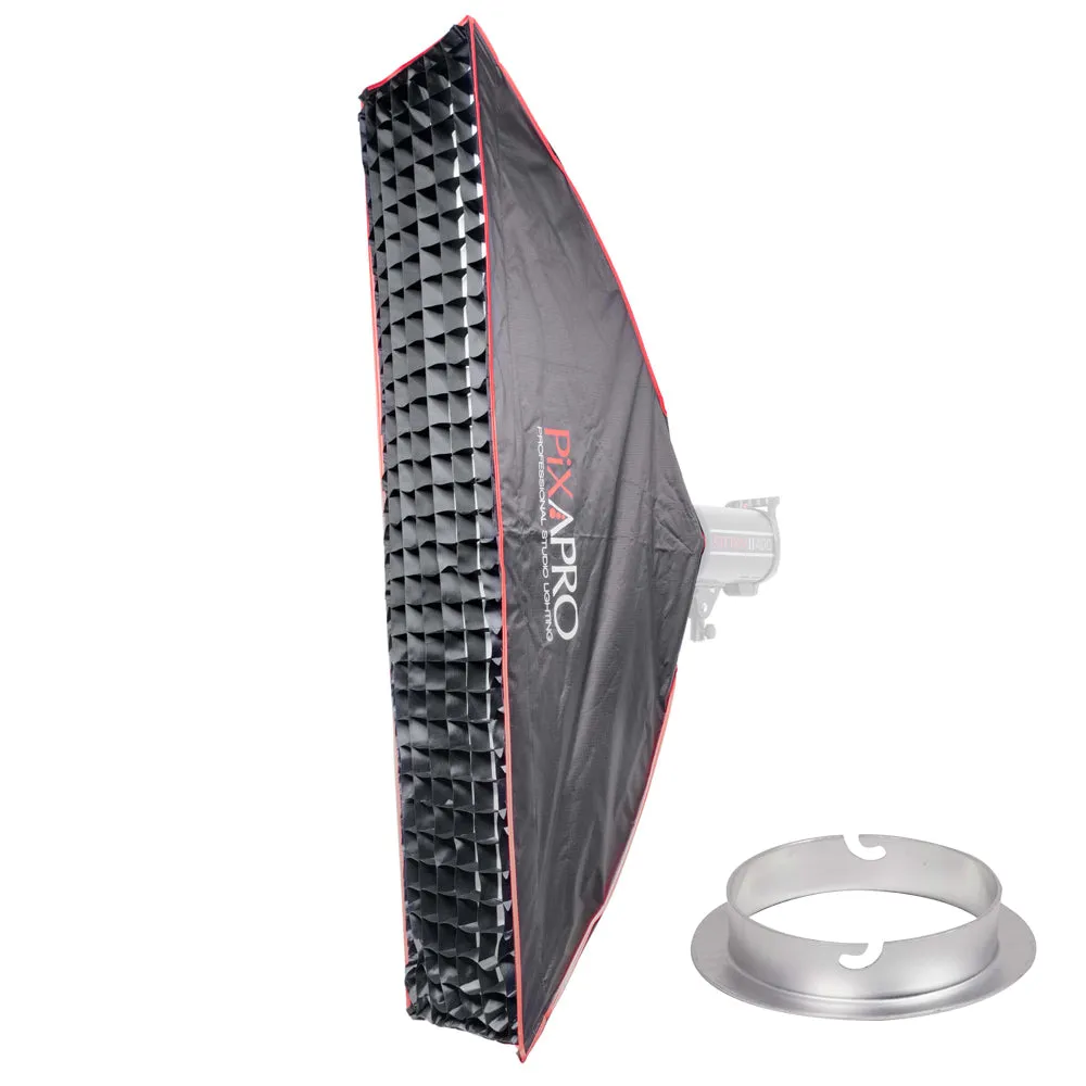 30x140cm (11.8"x55.1") Quick Installation Strip Umbrella Softbox with 4cm Grid