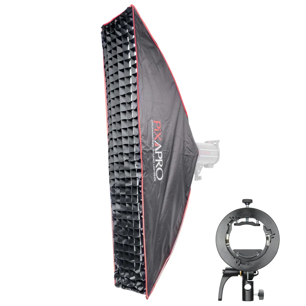 30x140cm (11.8"x55.1") Quick Installation Strip Umbrella Softbox with 4cm Grid