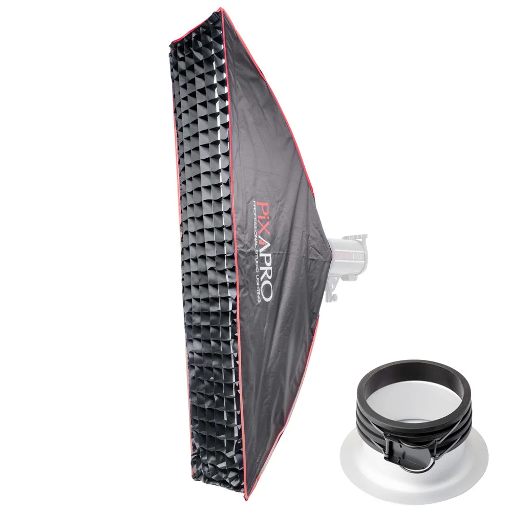 30x140cm (11.8"x55.1") Quick Installation Strip Umbrella Softbox with 4cm Grid
