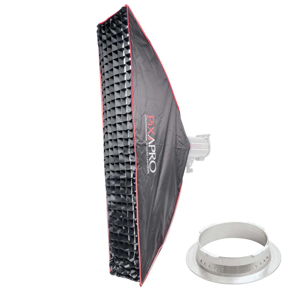 30x140cm (11.8"x55.1") Quick Installation Strip Umbrella Softbox with 4cm Grid