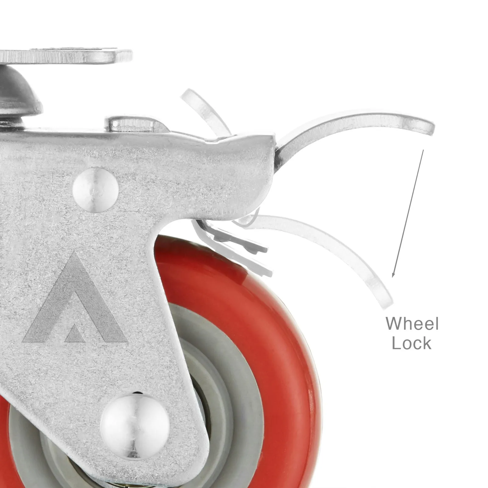 3" Heavy-Duty Swivel Casters with Locking Brakes (Set of 4)- AmeriGrip