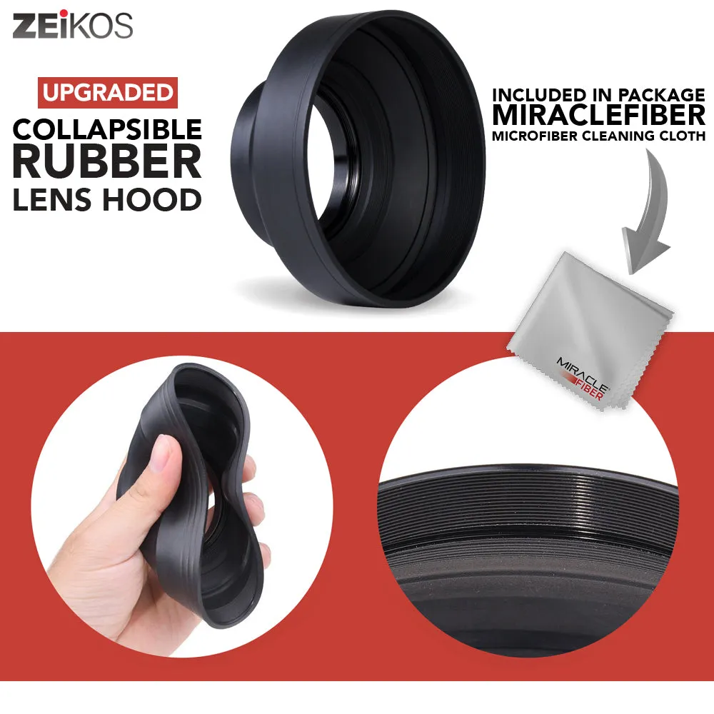52MM Collapsible Rubber Lens Hood
