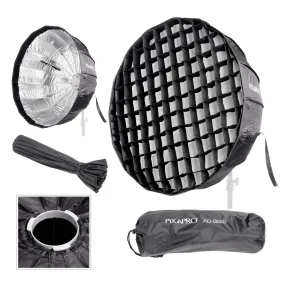 65cm (25.5") Silver Godox Mount Softbox with Honeycomb Grid (GODOX AD-S65S) - CLEARANCE