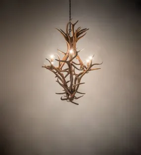 8-Light Elk & Mule Deer Antler Chandelier