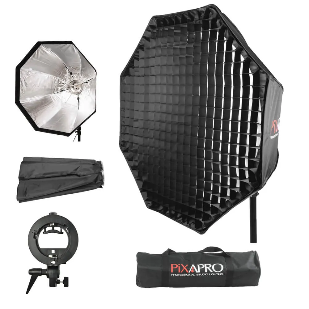 90cm Fast Installation Octagonal Umbrella Softbox with Grid