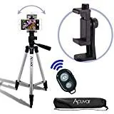 Acuvar 50" Smartphone/Camera Tripod with Rotating Mount & Wireless Camera Remote. Fits All Smartphones iPhone 11 Pro Max, 11 Pro, 11, Xs, Max, Xr, X 8, 8 , 7, 7 Plus, Android Note 10, S10  etc.