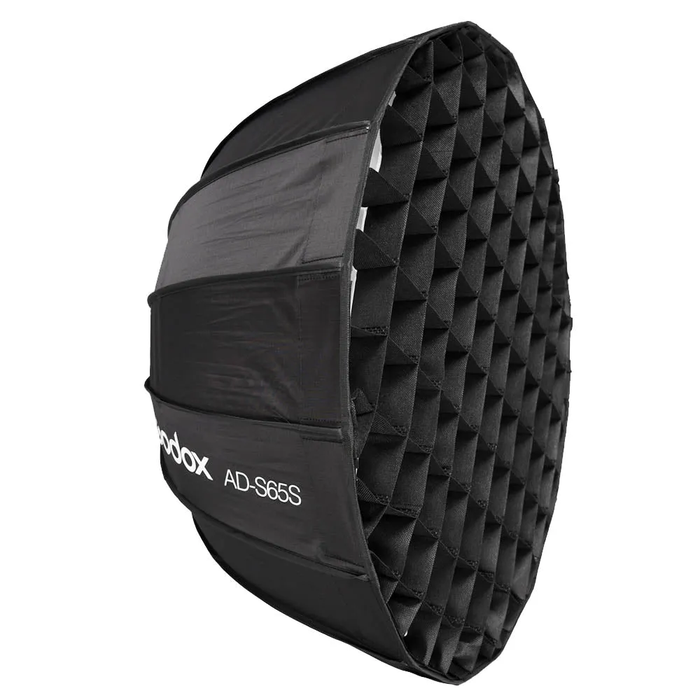 AD-S65S 65cm Portable Silver Godox-Fitting Parabolic Softbox With Silver Interior