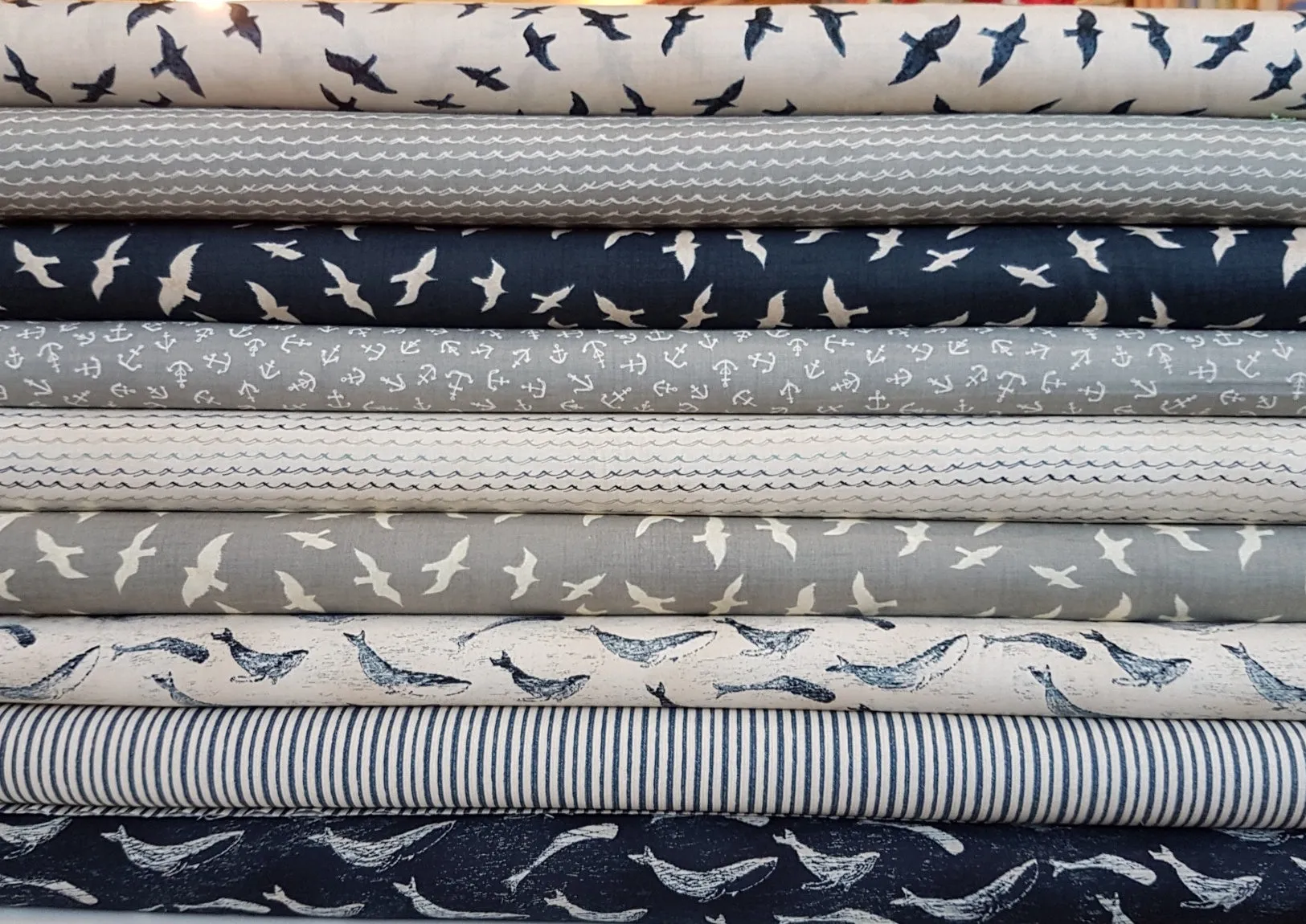 Ahoy Me Hearties by Janet Clare - Jolly Stripe Ocean