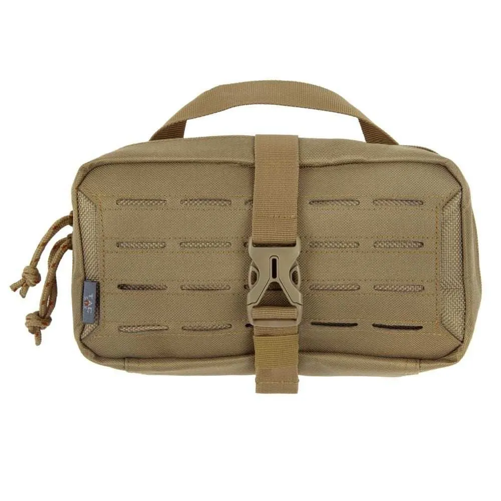 Allen Tac-Six Detachment Tactical Accessory Pouch, Removable Back Panel, 9"L x 5"W, Coyote
