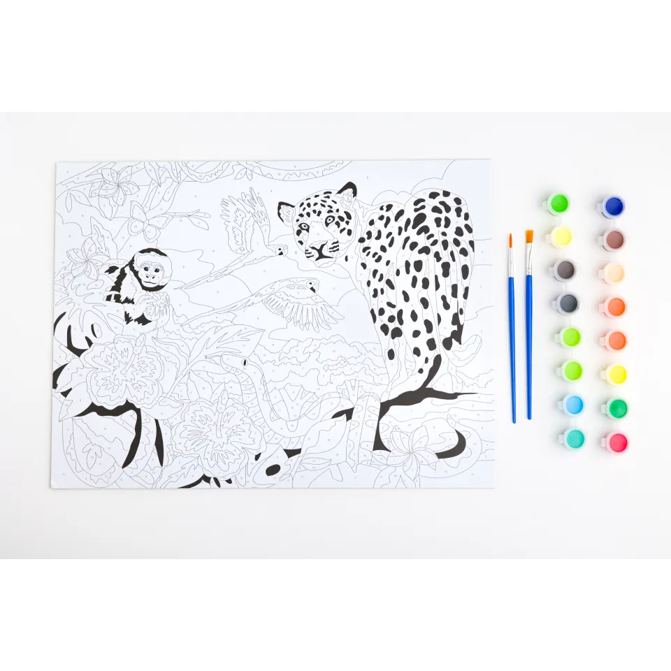 Art Fantastic Paint by Numbers Landscape: Jungle Wildlife