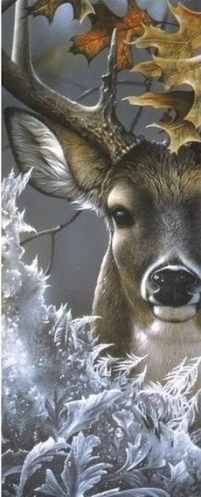 Autumn Deer Animal Diamond Painting Kit | Full Round Drill 5D Rhinestones | DIY Animal Portrait