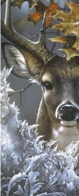 Autumn Deer Animal Diamond Painting Kit | Full Round Drill 5D Rhinestones | DIY Animal Portrait