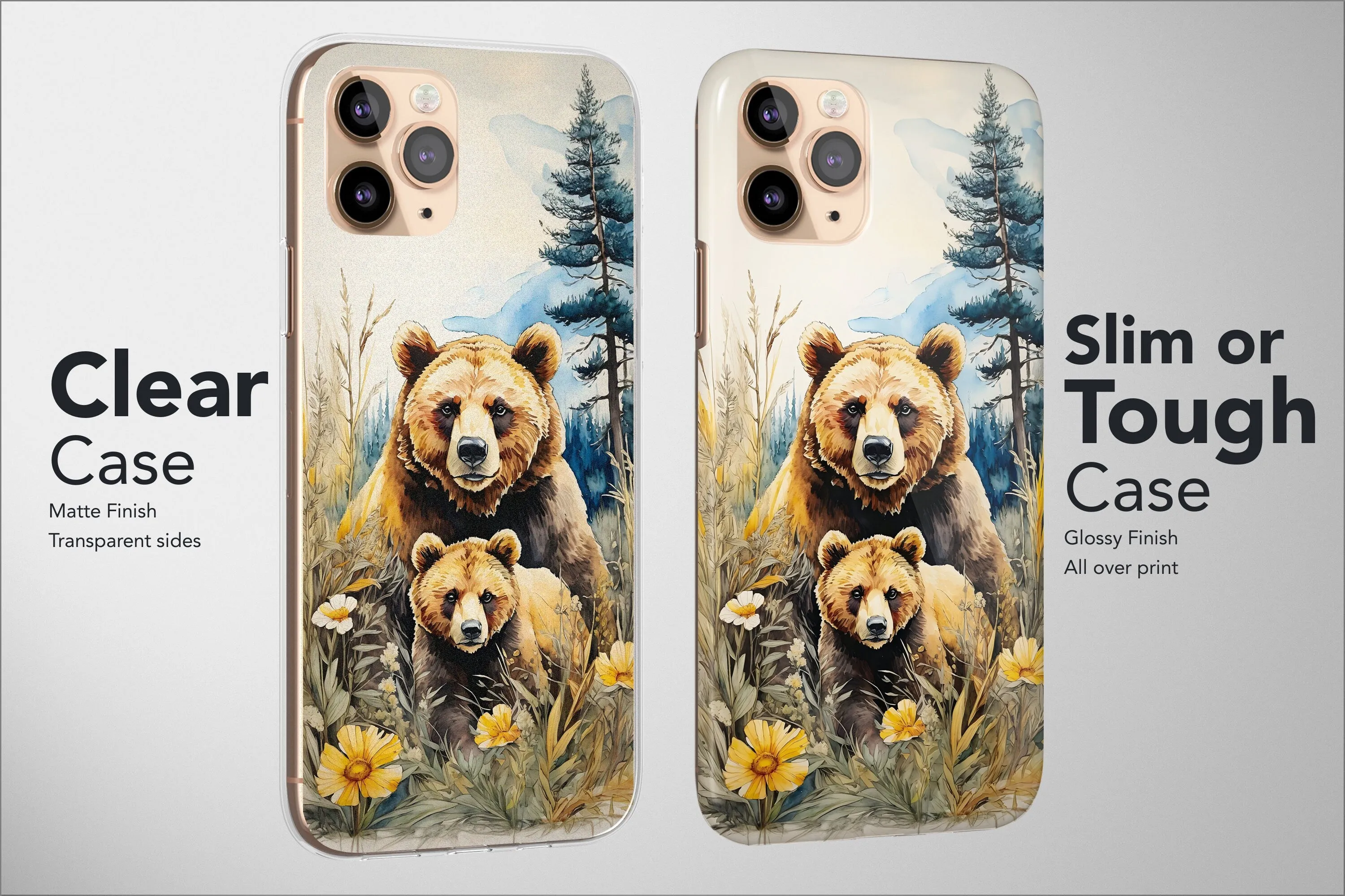 Bear Phone Case Cute Animal Aesthetic Wild Life Cover