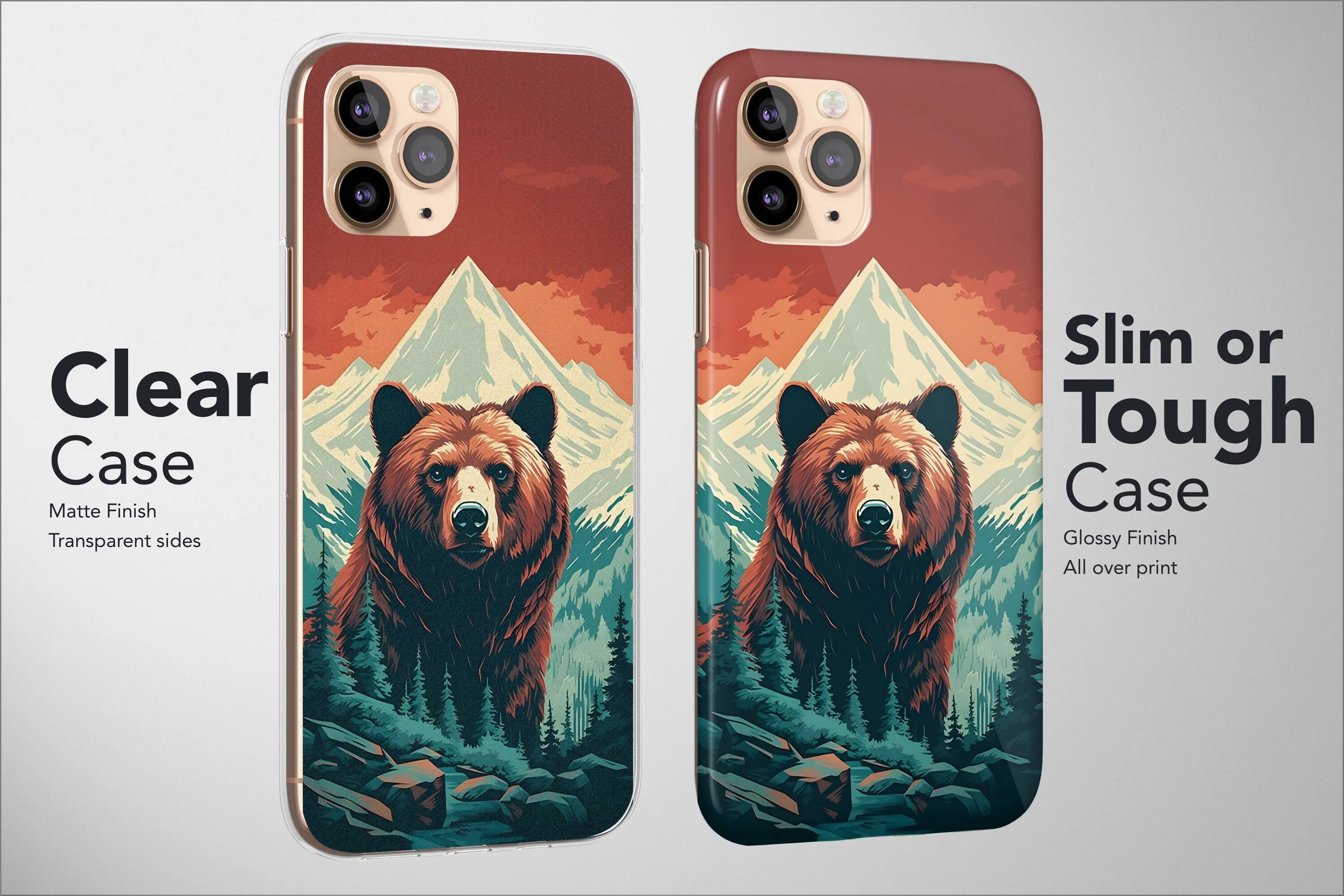 Bear Phone Case Cute Animal Aesthetic Wild Life Cover