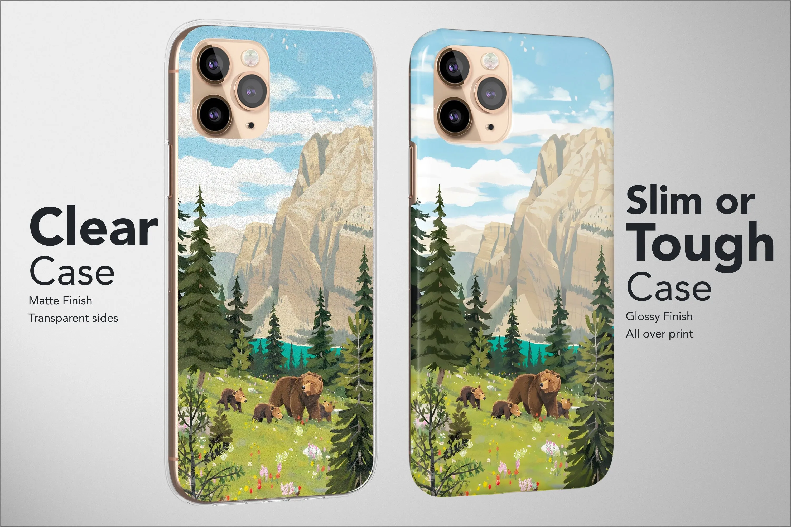 Bear Phone Case Cute Animal Aesthetic Wild Life Cover