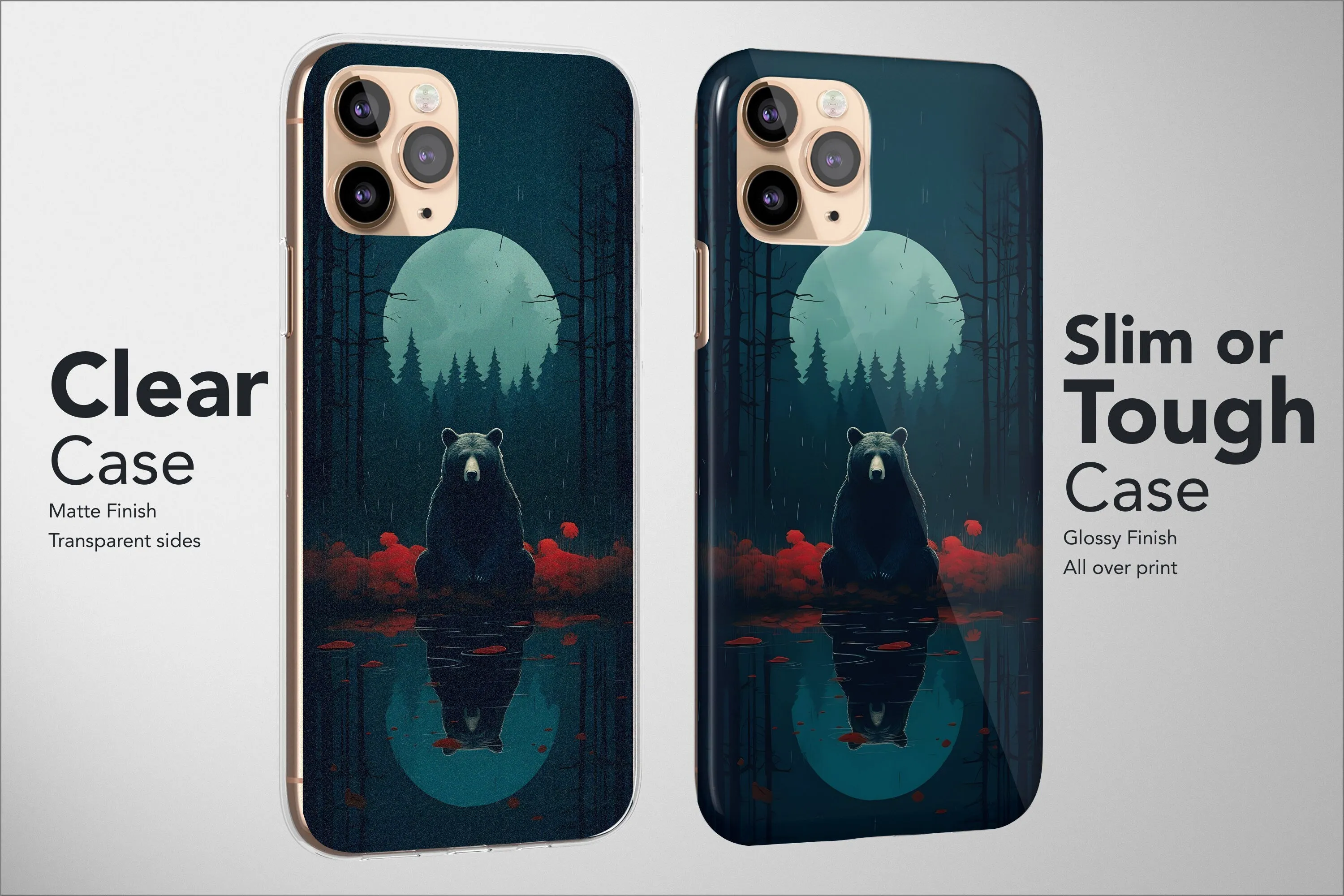 Bear Phone Case Cute Animal Aesthetic Wild Life Cover