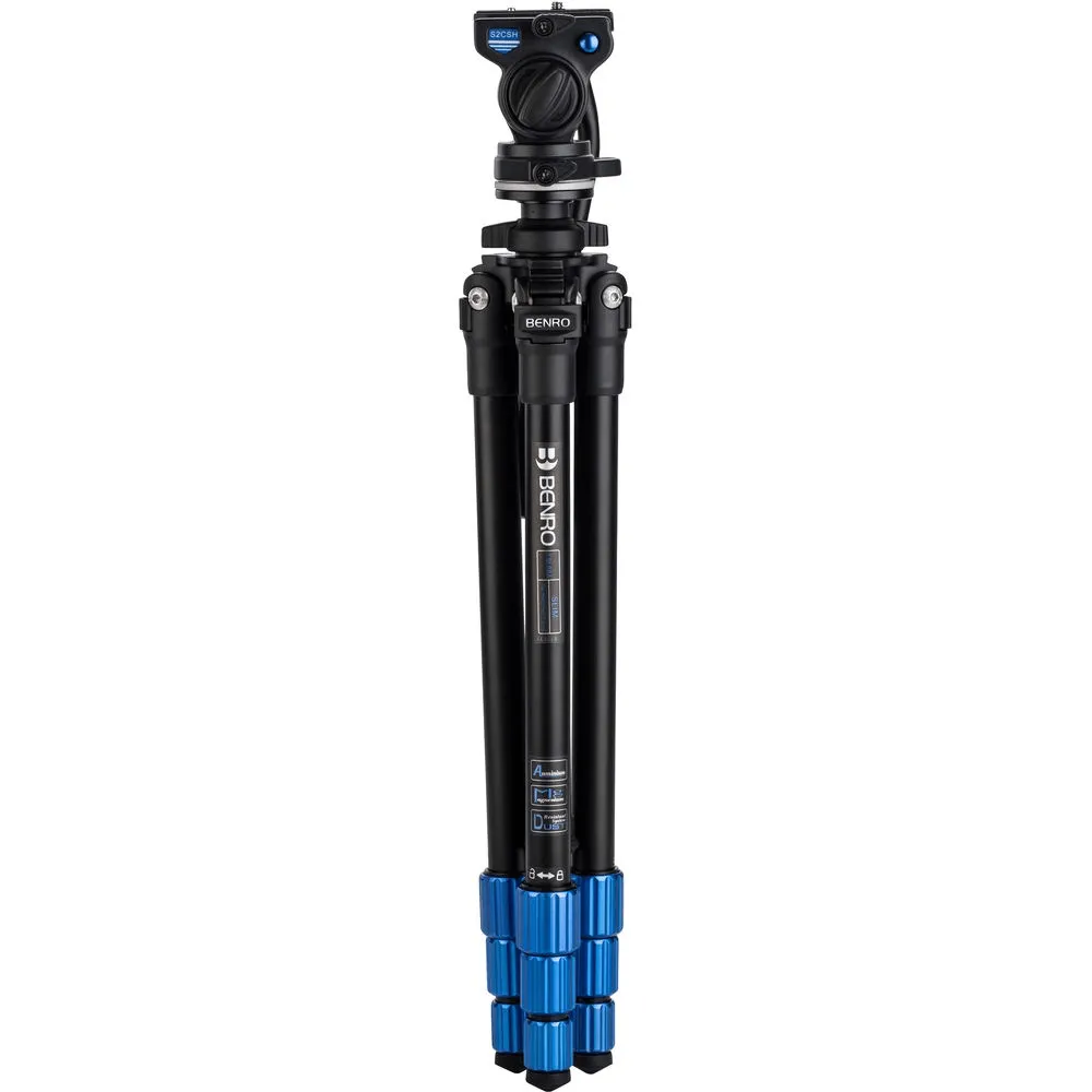 Benro 4-Section Aluminum Slim Video Tripod Kit