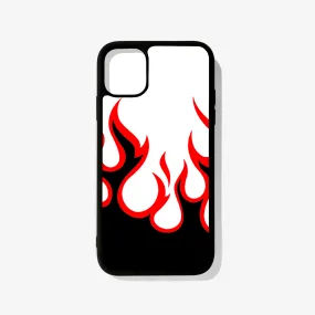 Black Flames Glass Case