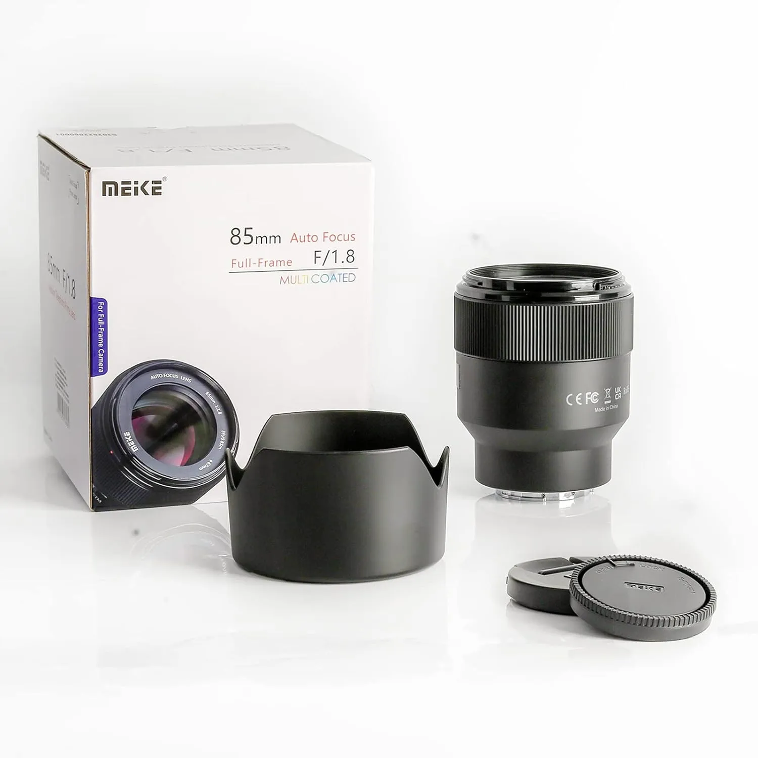 Camera Lens Large Aperture Auto Focus Medium Telephoto Fixed Prime Portrait Lens for Sony E Mount Mirrorless Cameras