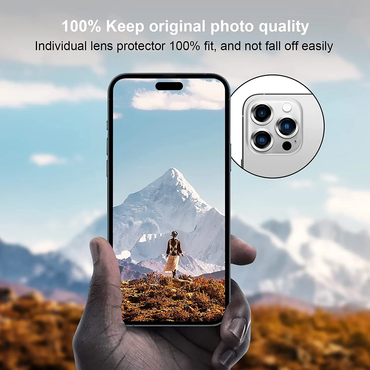 Camera Lens Protector for iPhone 14 Pro / 14 Pro Max (Silver)