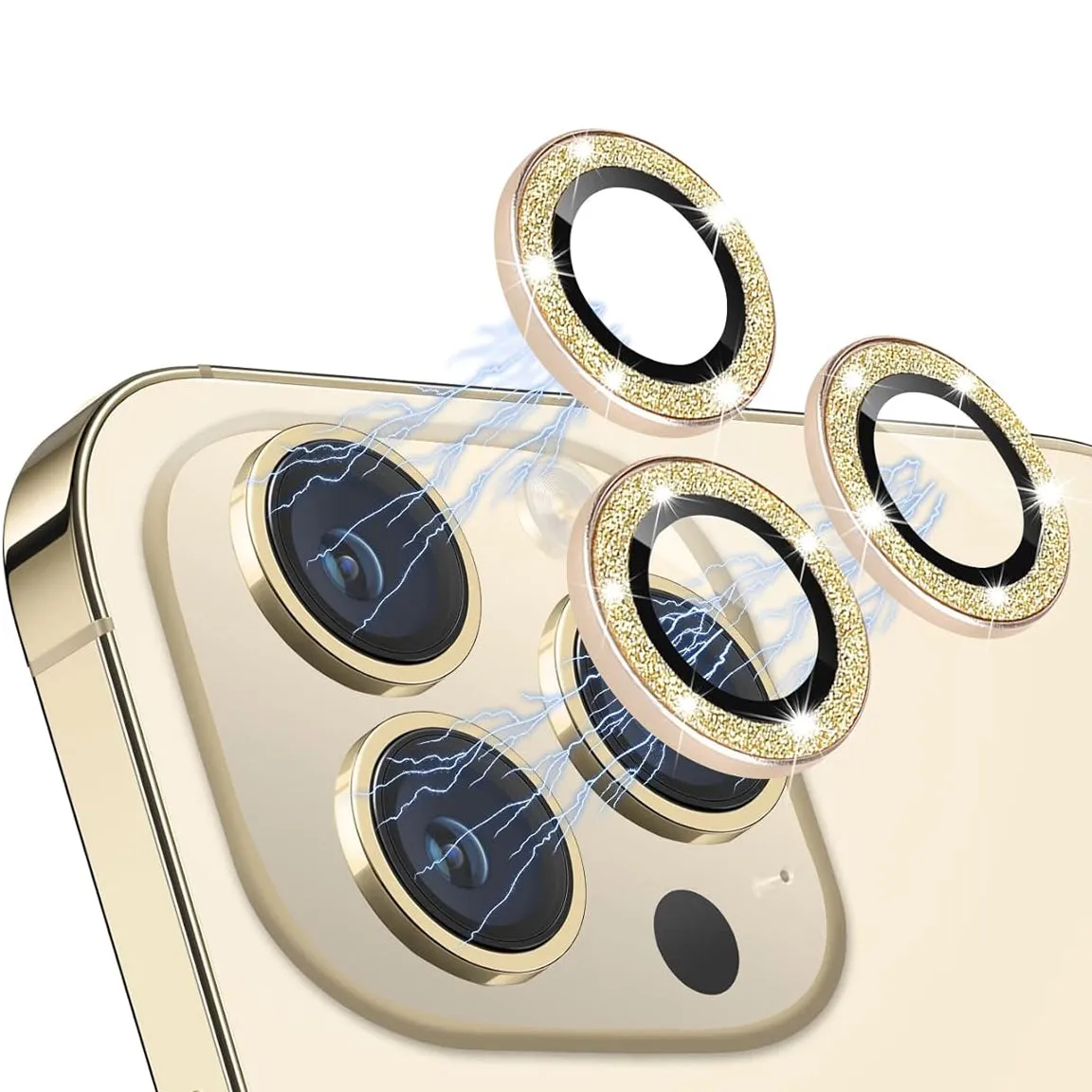 Camera Lens Protector GT Series Easy Do for iPhone 15 Pro / iPhone 15 Pro Max  (Glitter Gold)