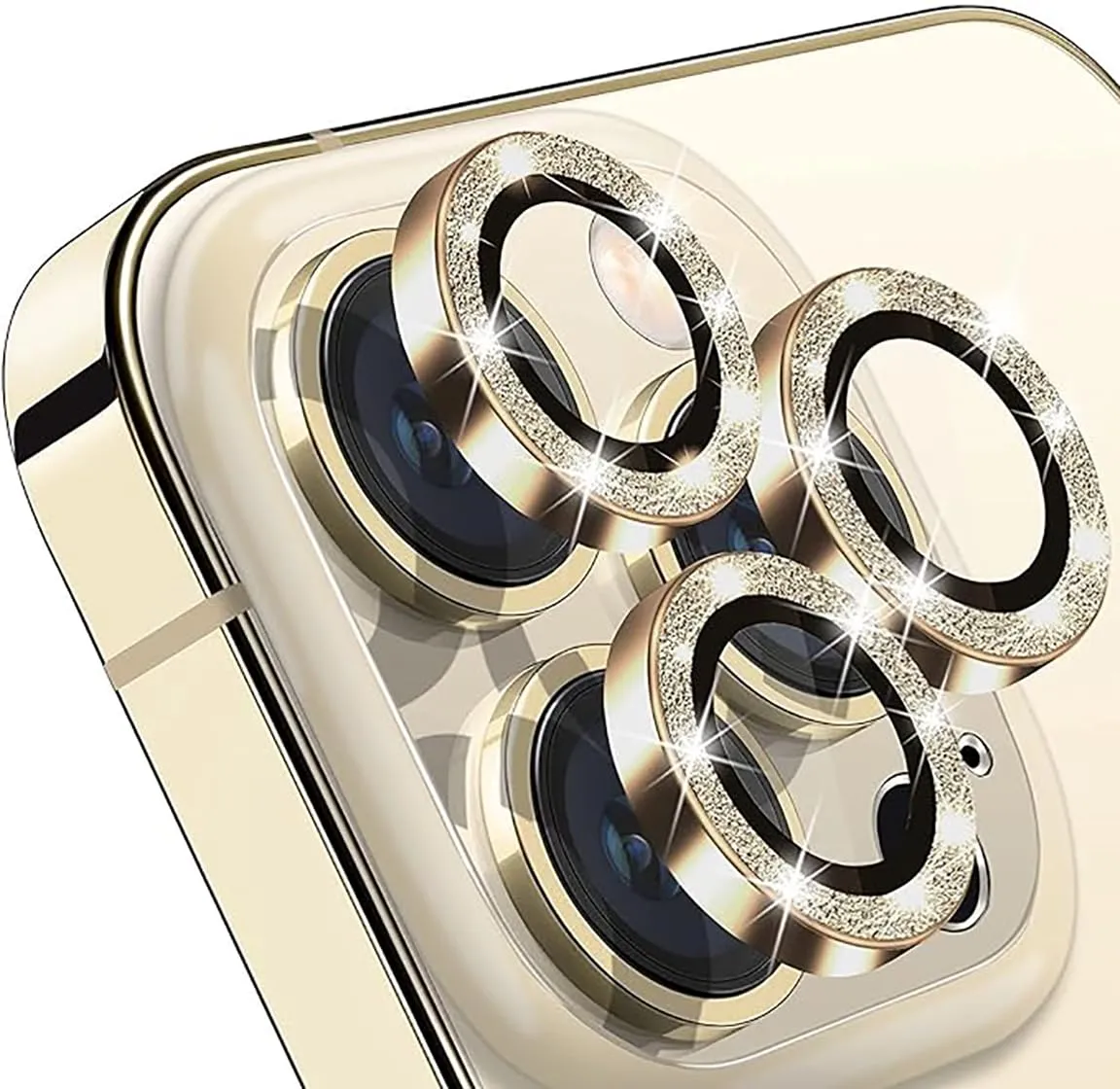 Camera Lens Protector GT Series Easy Do for iPhone 15 Pro / iPhone 15 Pro Max  (Glitter Gold)