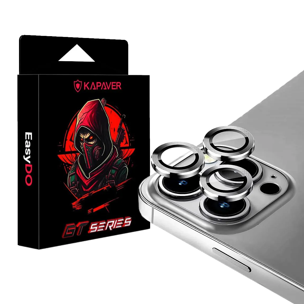 Camera Lens Protector GT Series Easy Do for iPhone 15 Pro / iPhone 15 Pro Max (Gray)