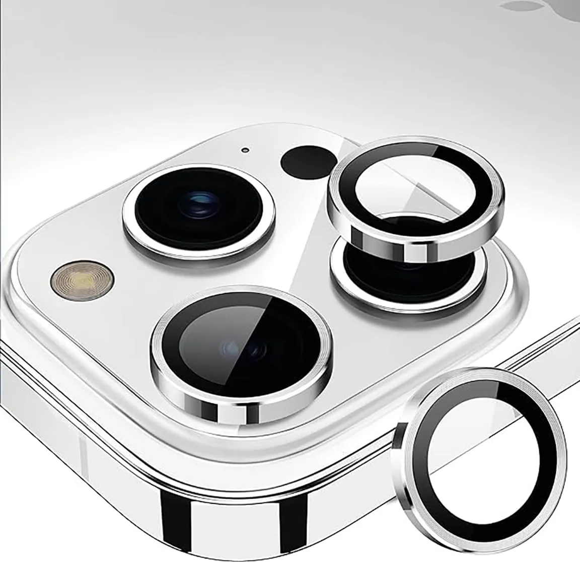 Camera Lens Protector GT Series Easy Do for iPhone 15 Pro / iPhone 15 Pro Max (Silver)