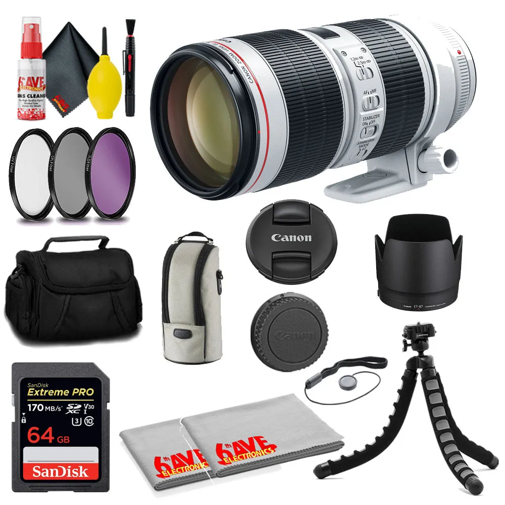 Canon EF 70-200mm f/2.8L IS III USM Lens   SanDisk 64GB Card   MORE