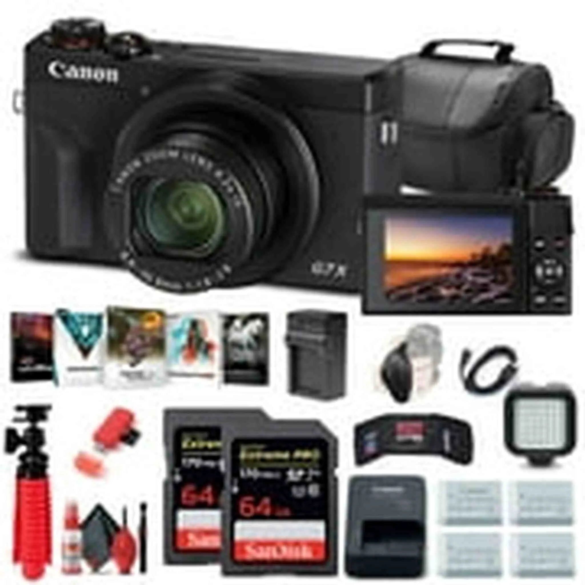 Canon PowerShot G7 X Mark III Digital Camera (3637C001)   2 x 64GB Cards   More