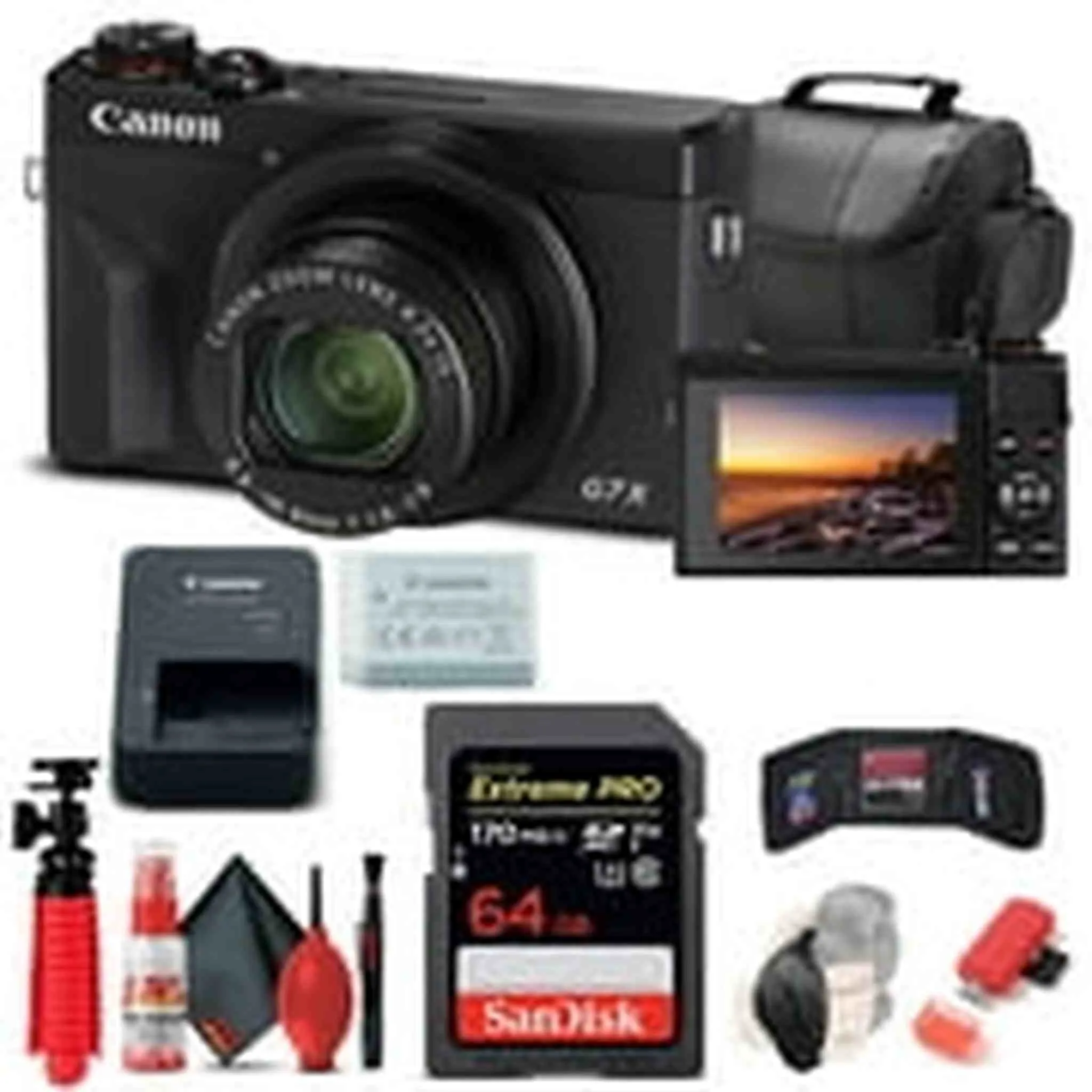 Canon PowerShot G7 X Mark III Digital Camera (3637C001)   64GB Card Base Bundle